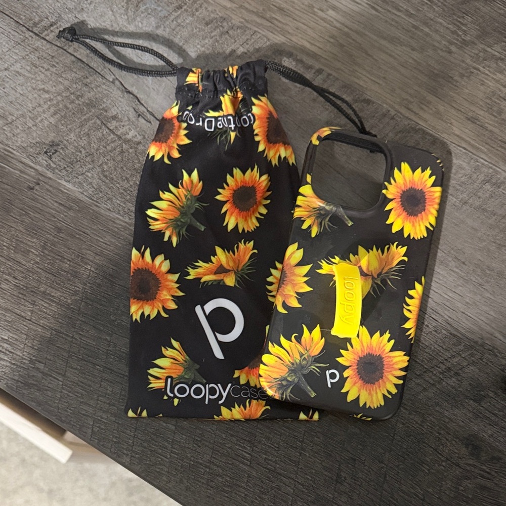 Loopy Case Sunflower iPhone Case with Matching Pouch